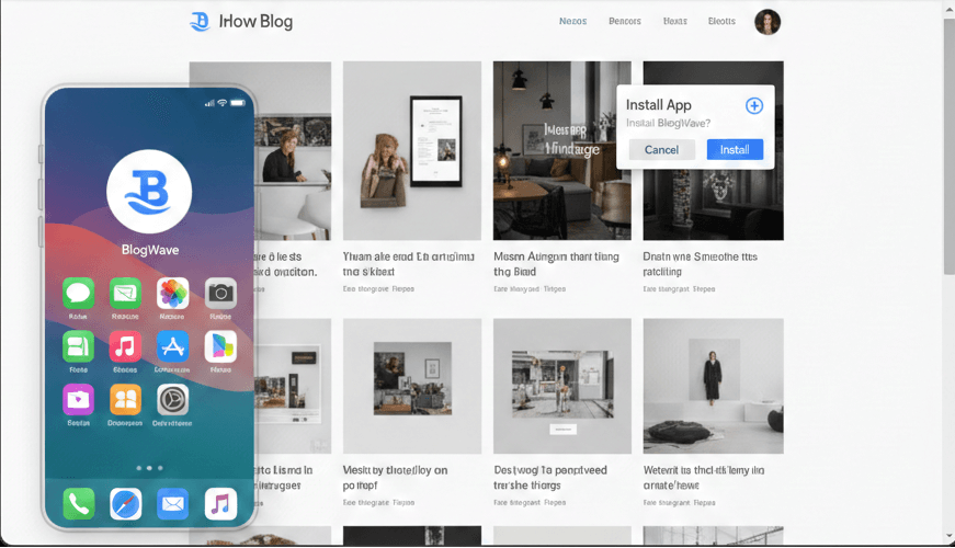 Progressive Web App installation prompt in Chrome browser